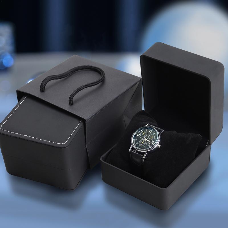 Luxury Watch Case Travel - Kotak penyimpanan jam tangan kulit, mewah