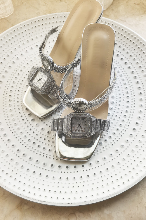 Luxury Women'S Watch - Sepatu hak tinggi kristal desain asli,