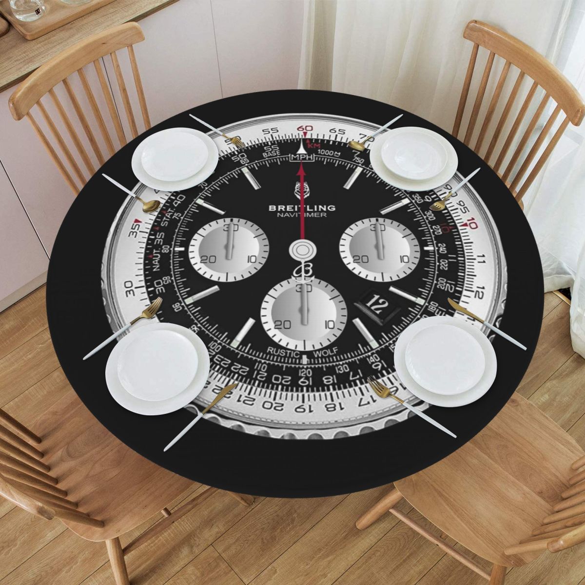 Luxury Watch Events - Taplak Meja Bulat Anti Air Motif