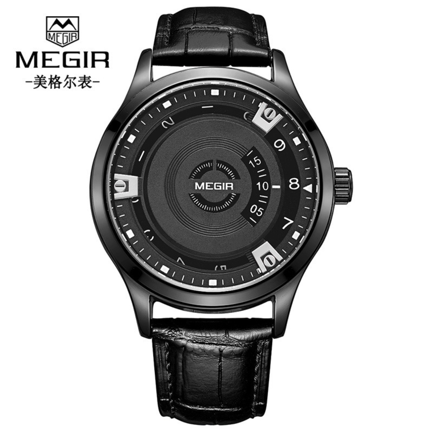 Luxury Watch Leather - MEGIR Jam Tangan Pria Jam Tangan