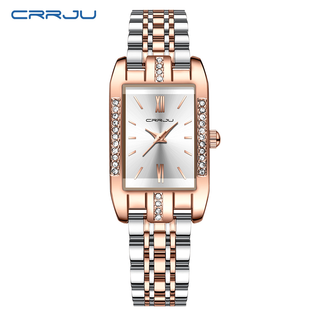 Lux Watch - CRRJU Jam Tangan Persegi Mewah untuk