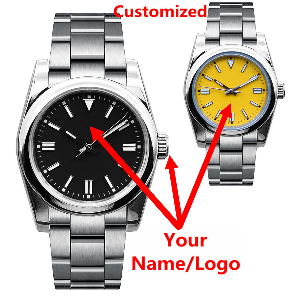 Luxury Watch With Bracelet - Jam Tangan Pria Logo Kustom Safir