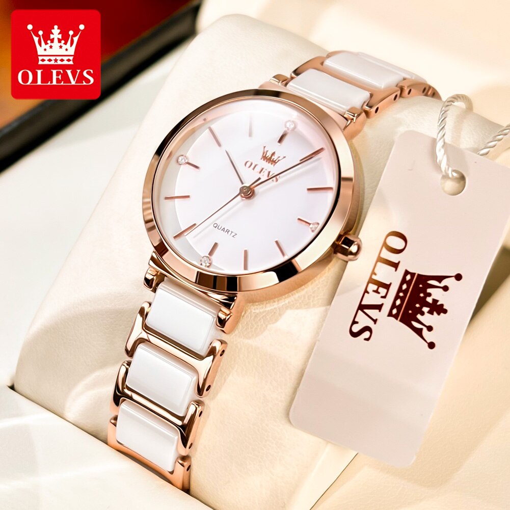 Lux Watch - OLEVS jam tangan kuarsa untuk wanita,