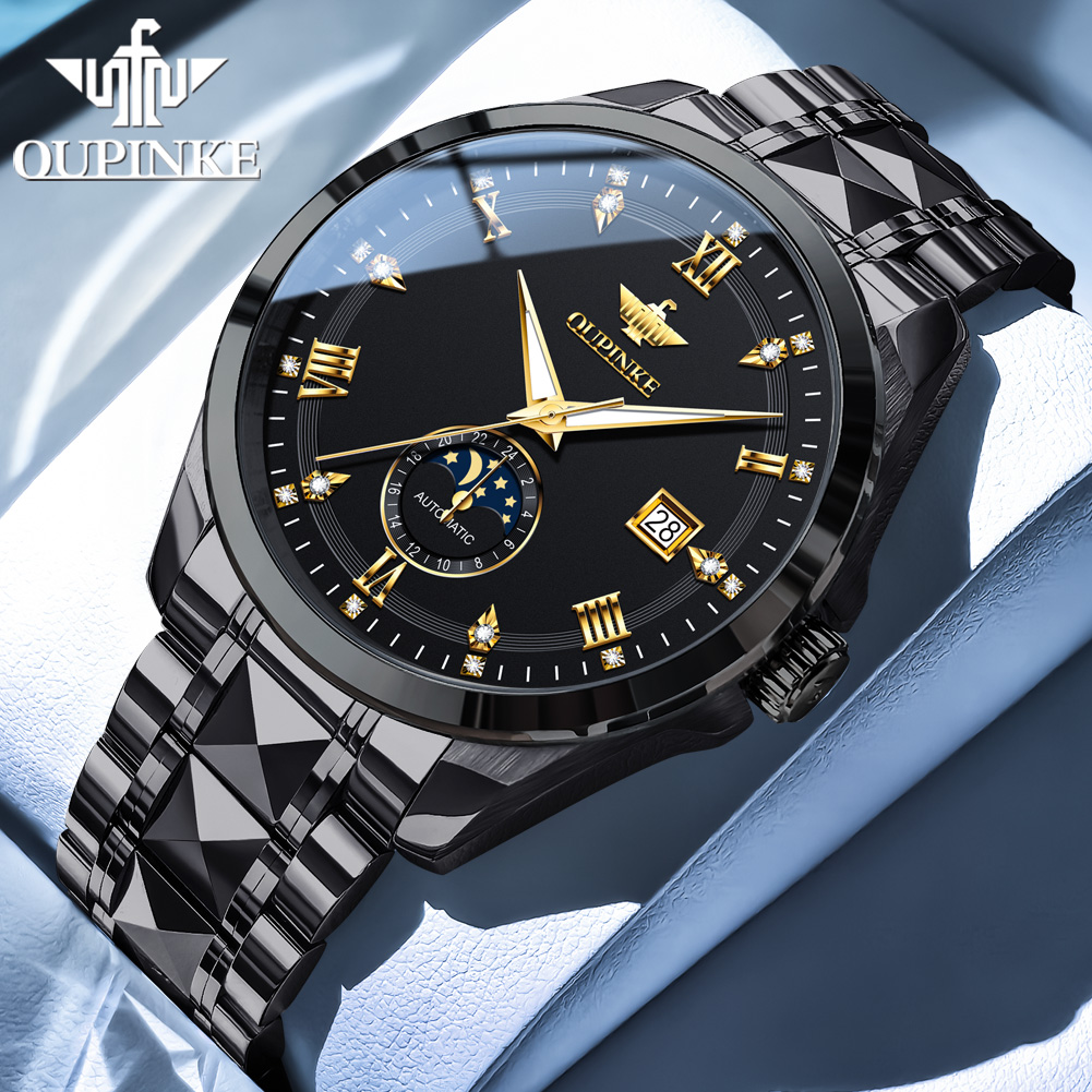 Jam tangan pria OUPINKE 3265 f - Luxury Watch Leather ulasan dan harga