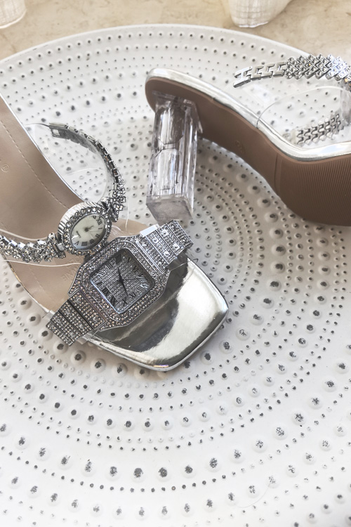 Sepatu hak tinggi kristal desa - Luxury Women'S Watch ulasan dan harga