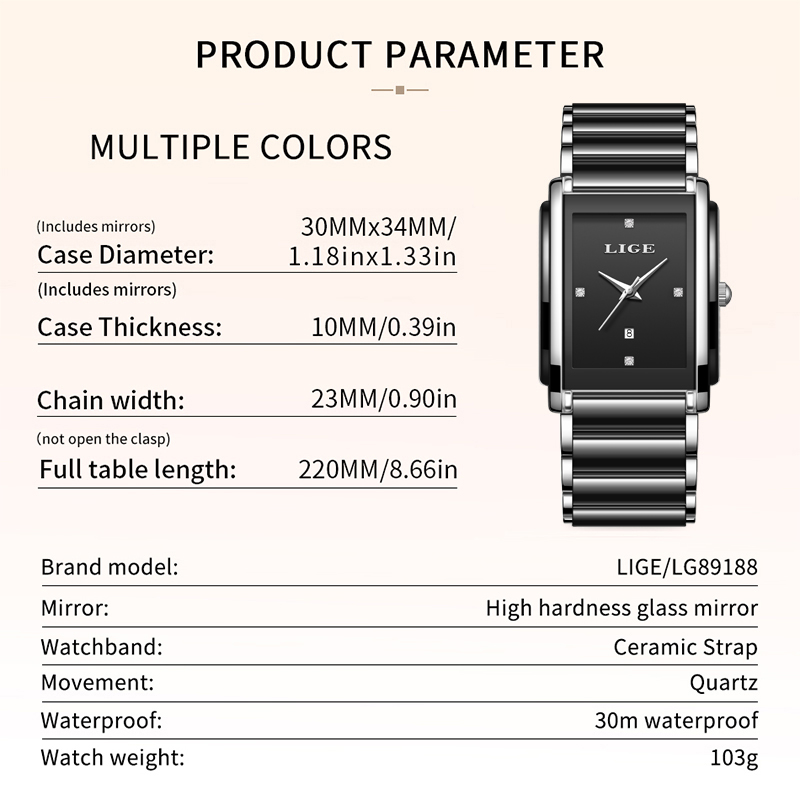 LIGE Jam Tangan Wanita Mewah B - Lux Watch ulasan dan harga