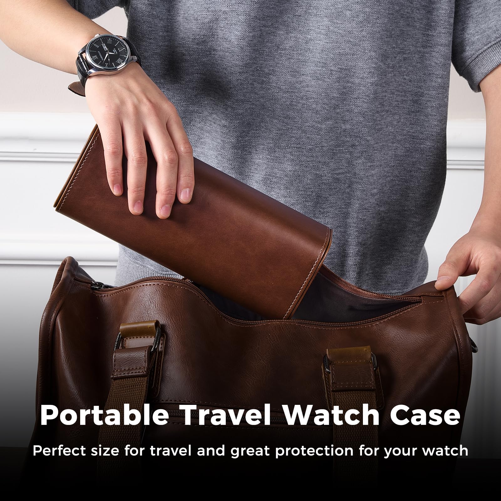 Kotak Jam Tangan Kulit PU Mewa - Luxury Watch Case Travel ulasan dan harga