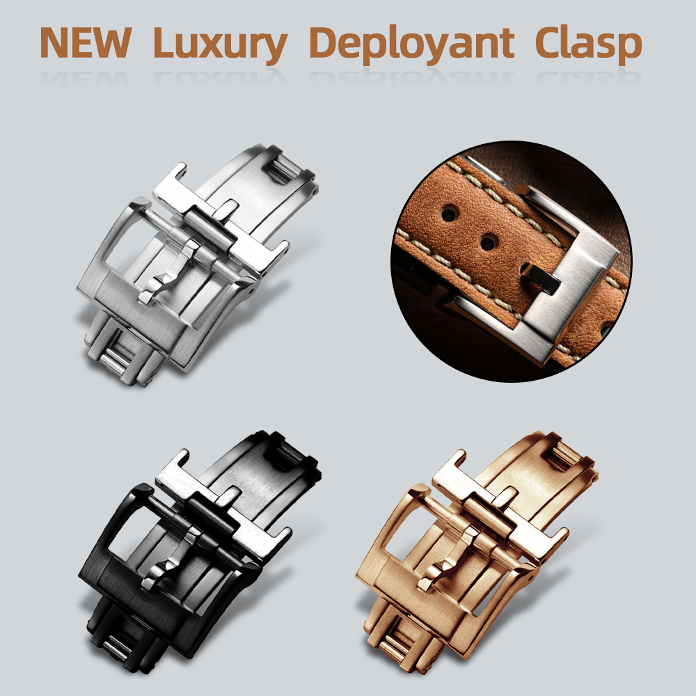 Gesper Mewah Baru 16mm 18mm 20 - Luxury Watch Black ulasan dan harga