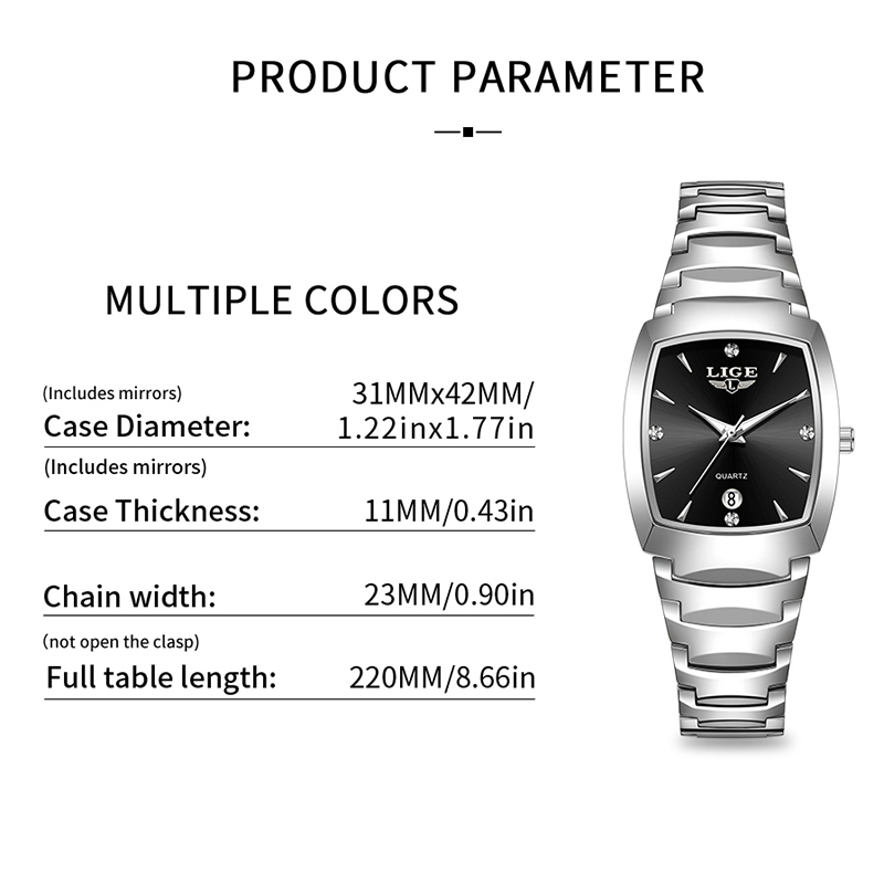 LIGE Jam Tangan Wanita Bisnis  - Luxury Watches ulasan dan harga