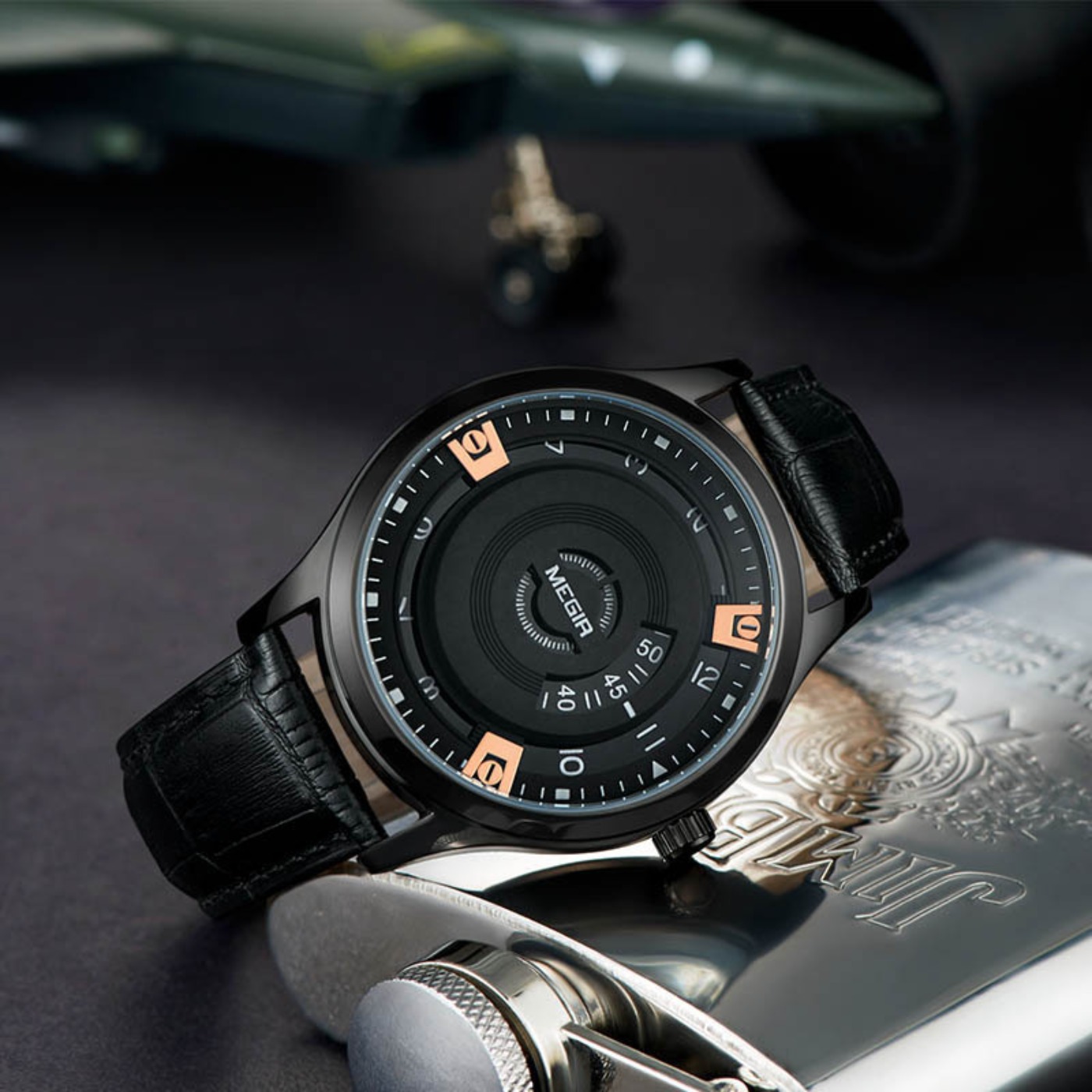 MEGIR Jam Tangan Pria Jam Tang - Luxury Watch Leather ulasan dan harga