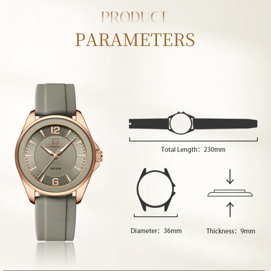 Jam Tangan Wanita NAVIFORCE Ga - Luxury Watch Black ulasan dan harga