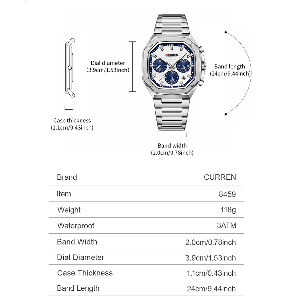 CURREN Jam Tangan Chrono Perse - Luxury Watch And Bracelet ulasan dan harga