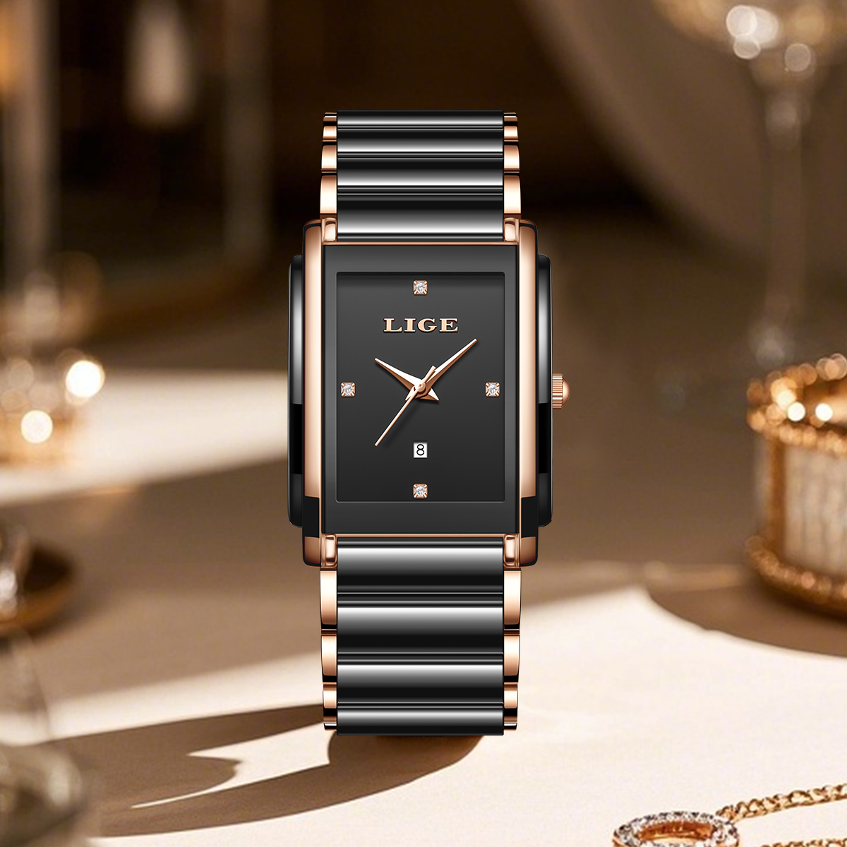 LIGE Jam Tangan Wanita Elegan  - Luxury Watch Case Travel ulasan dan harga