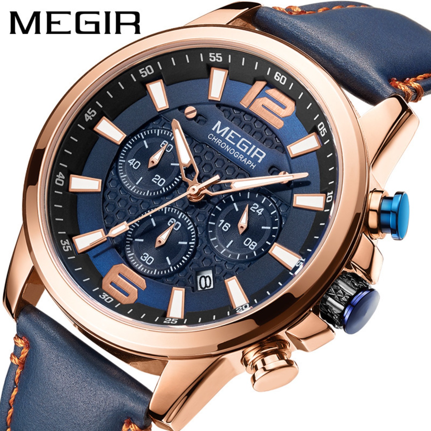 MEGIR 2020 Jam Tangan Mewah Ja - Luxury Watch Leather ulasan dan harga