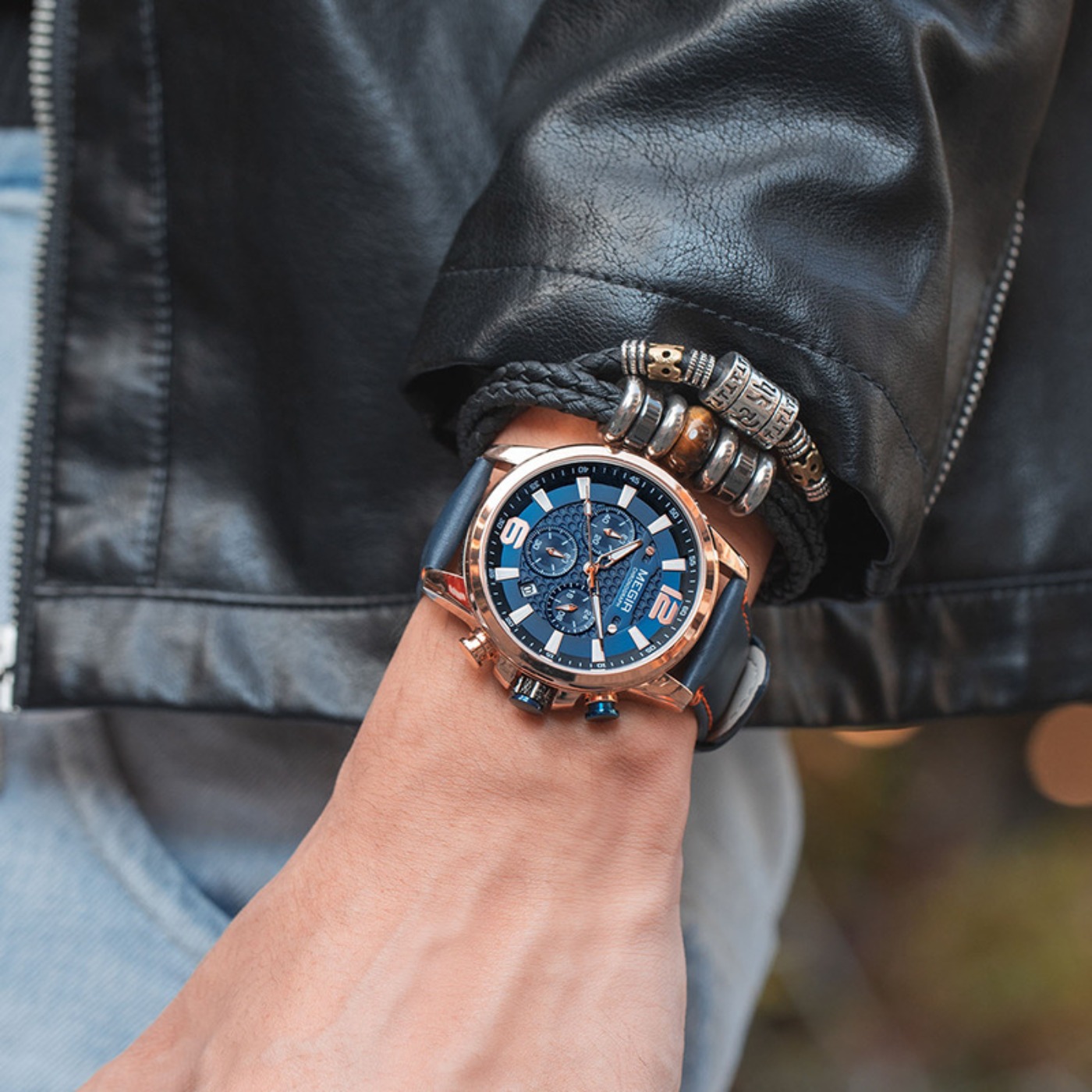 MEGIR 2020 Jam Tangan Mewah Ja - Luxury Watch Leather ulasan dan harga