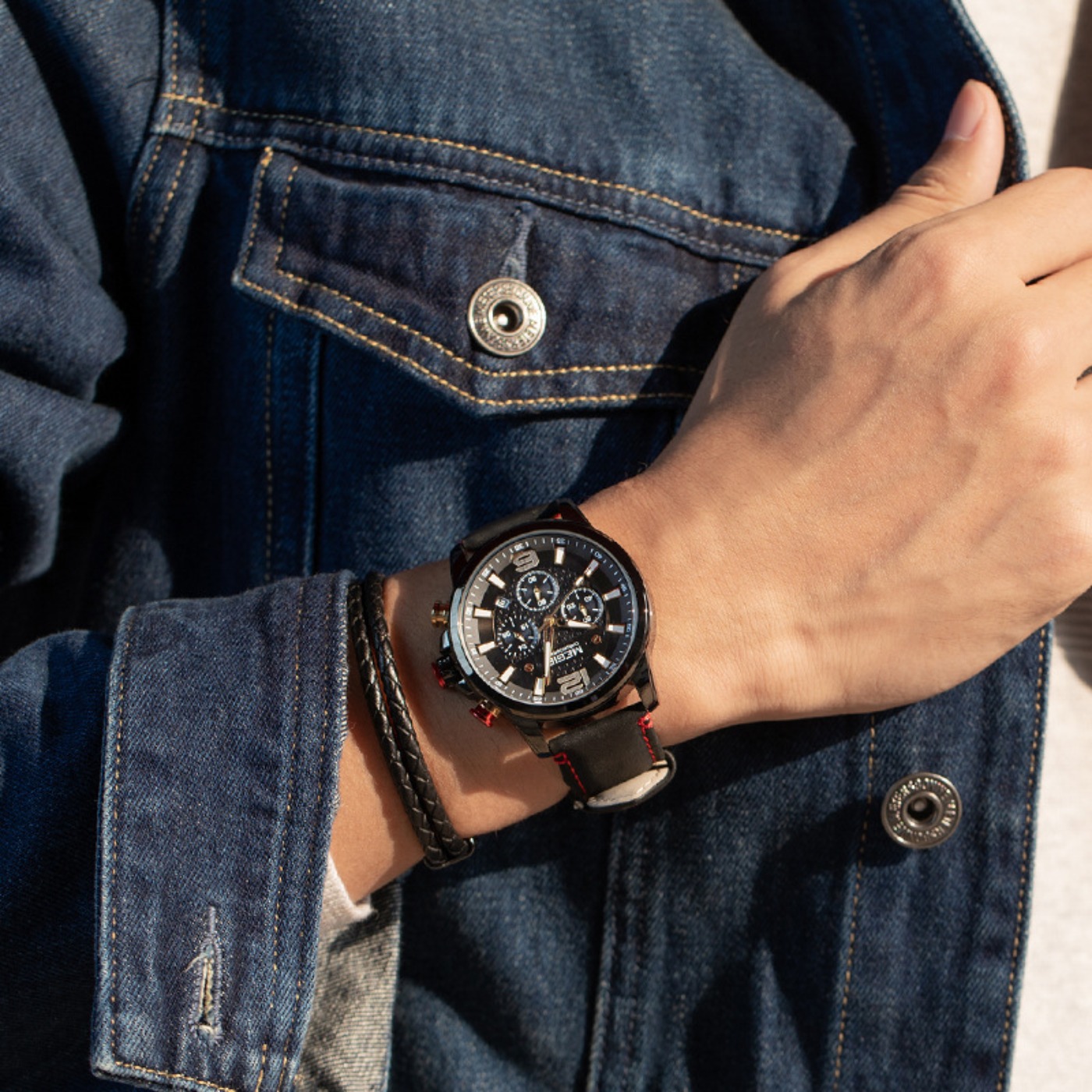 MEGIR 2020 Jam Tangan Mewah Ja - Luxury Watch Leather ulasan dan harga